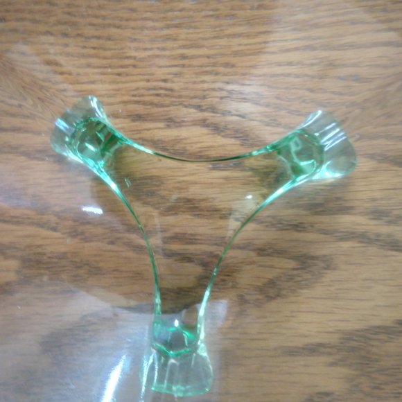 Candy Dish, Vintage, Footed, Green - Picture 6 of 9